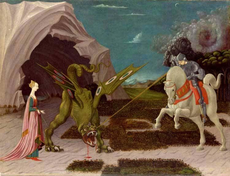 paolo uccello A gothicizing tendency of Uccello art is nowhere more apparent than in Saint George and the Dragon